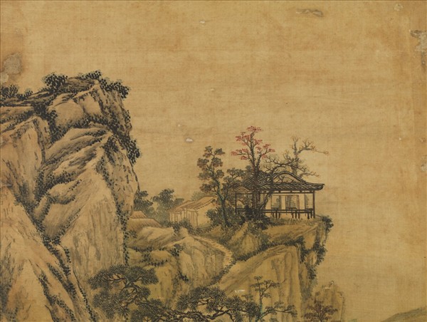 清孫祜秋山樓閣　軸