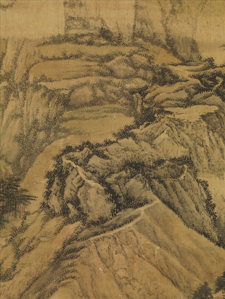 清孫祜秋山樓閣　軸