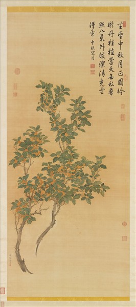 清蔣廷錫桂花　軸