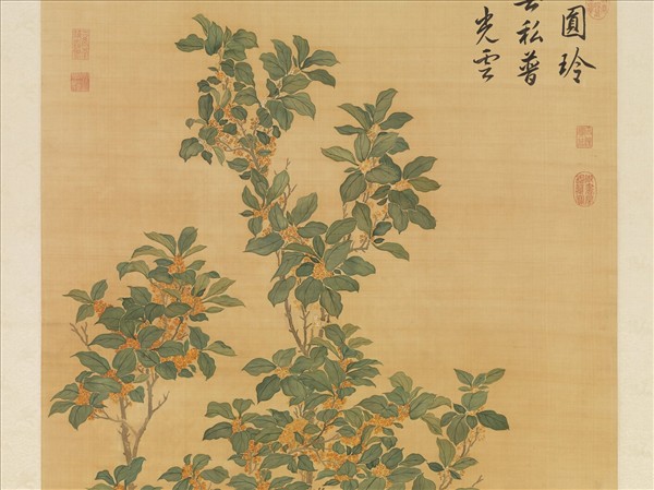 清蔣廷錫桂花　軸