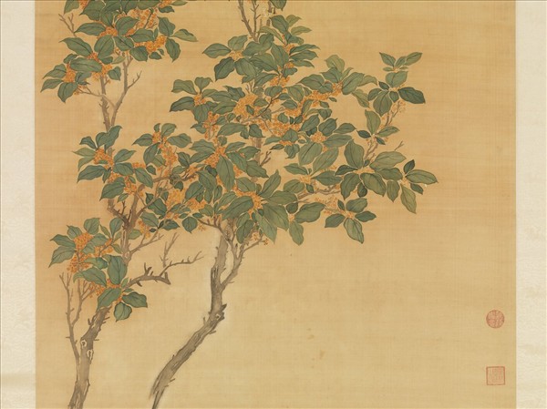 清蔣廷錫桂花　軸