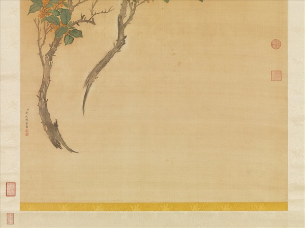 清蔣廷錫桂花　軸