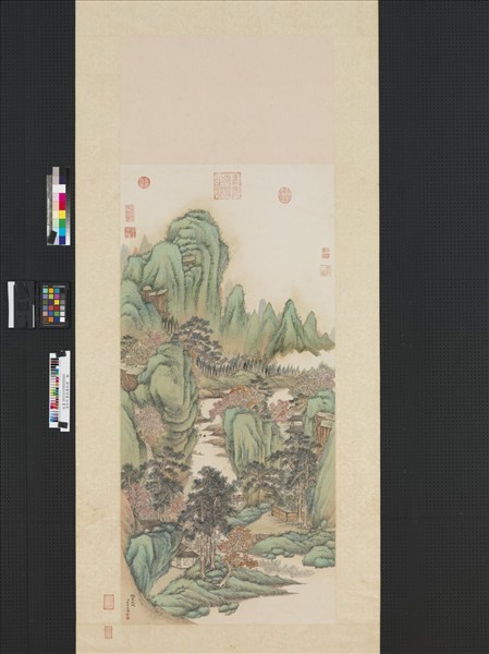 清弘旿畫林麓秋晴　軸