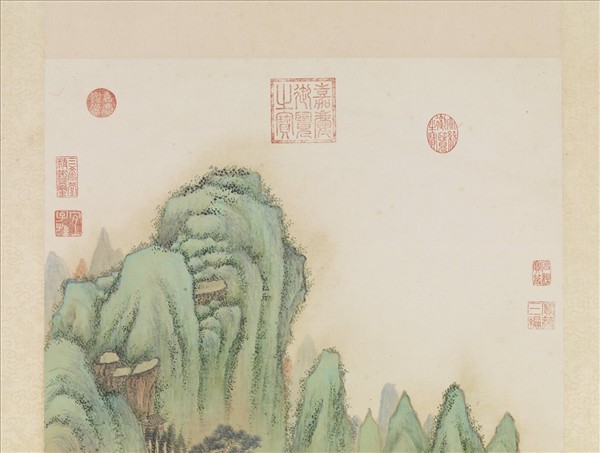 清弘旿畫林麓秋晴　軸