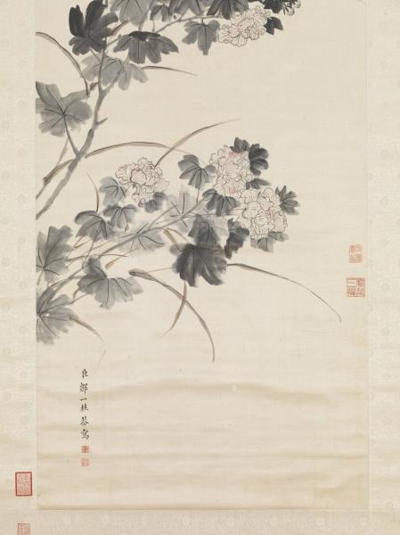 清鄒一桂畫芙蓉　軸