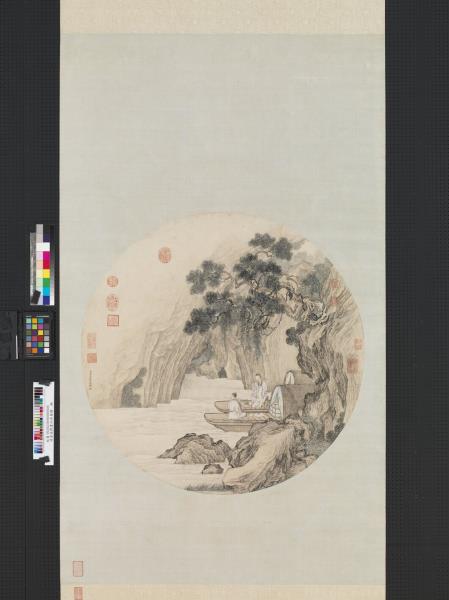 清金廷標畫仙舟笛韻　軸