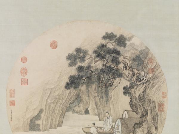 清金廷標畫仙舟笛韻　軸