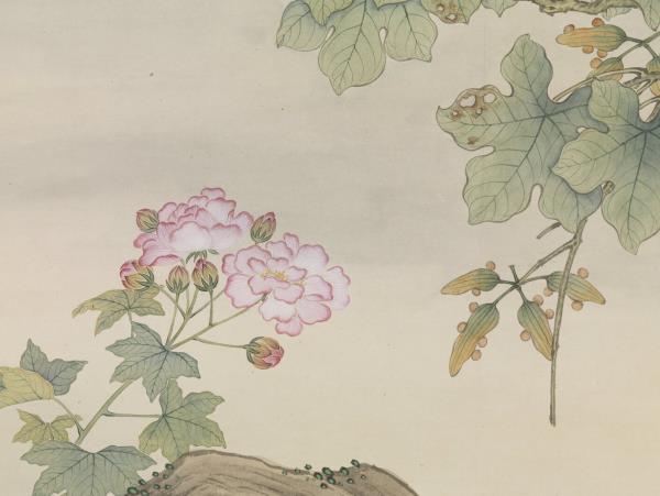 清艾啟蒙畫風猩　軸