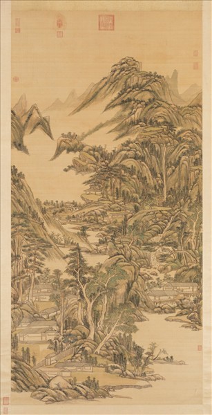 清王原祁松亭山色　軸