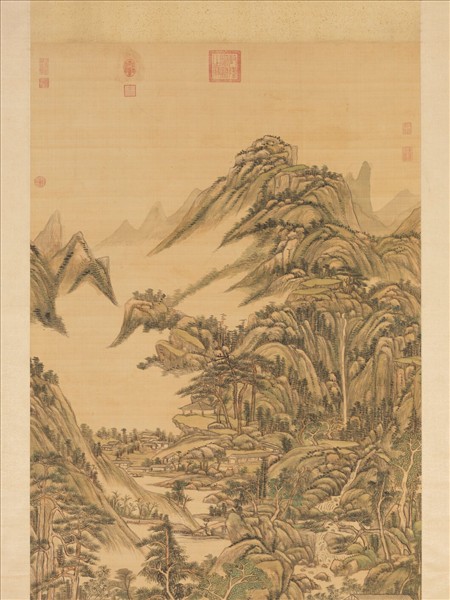 清王原祁松亭山色　軸