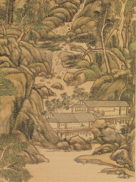 清王原祁松亭山色　軸