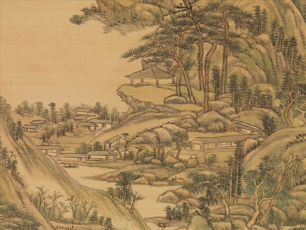 清王原祁松亭山色　軸