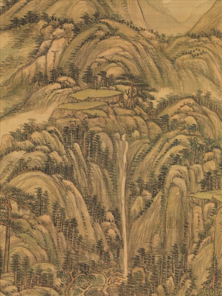 清王原祁松亭山色　軸