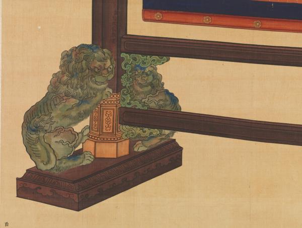 清艾啟蒙畫土爾扈特白鷹　軸