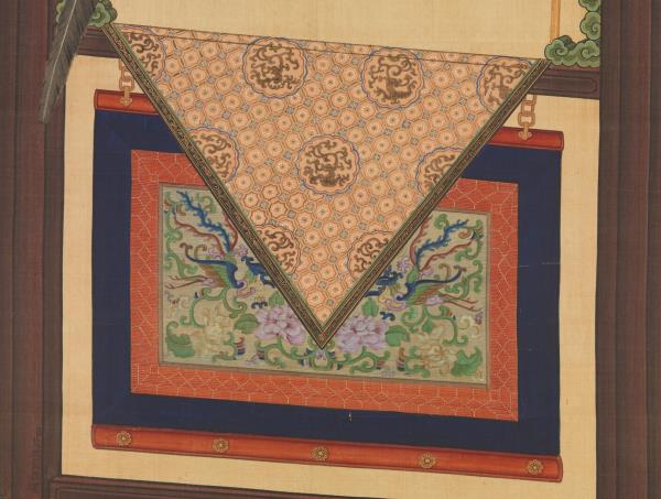 清艾啟蒙畫土爾扈特白鷹　軸