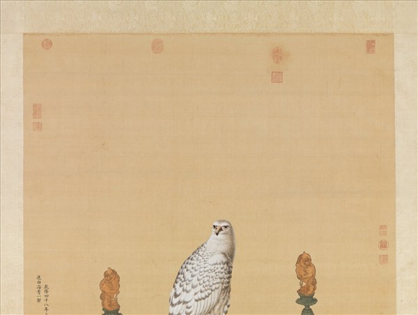 清賀清泰畫白海青　軸