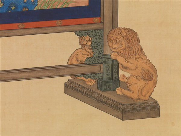 清賀清泰畫白海青　軸