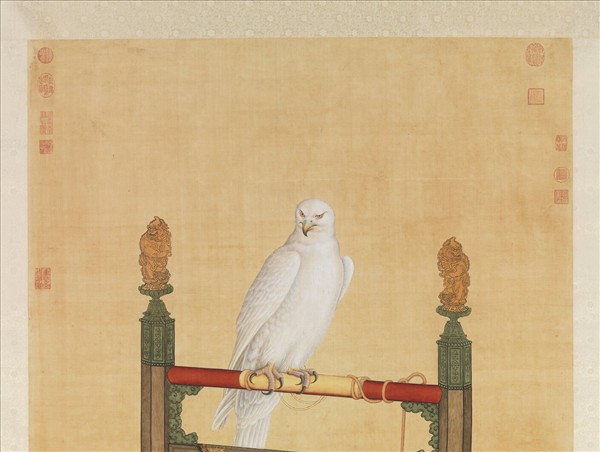 清賀清泰畫白鷹　軸