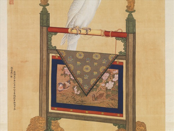 清賀清泰畫白鷹　軸