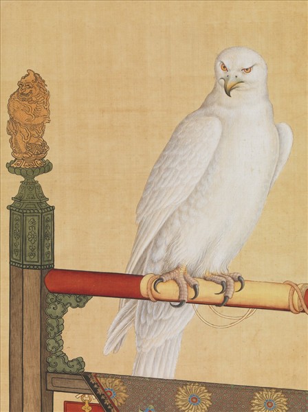 清賀清泰畫白鷹　軸