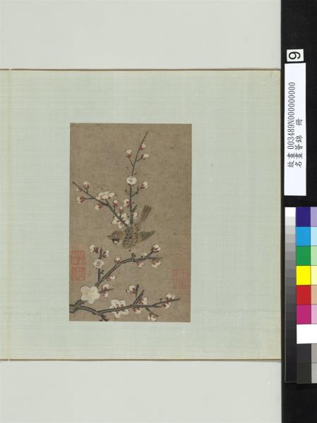 名畫薈錦　冊　無款梅雀