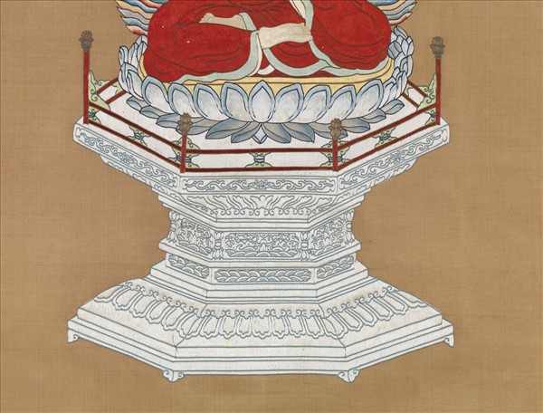 清御製贊繡線無量壽佛　軸