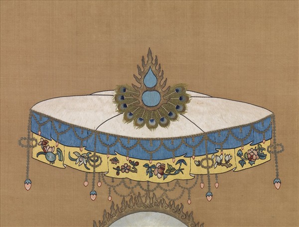 清御製贊繡線無量壽佛　軸