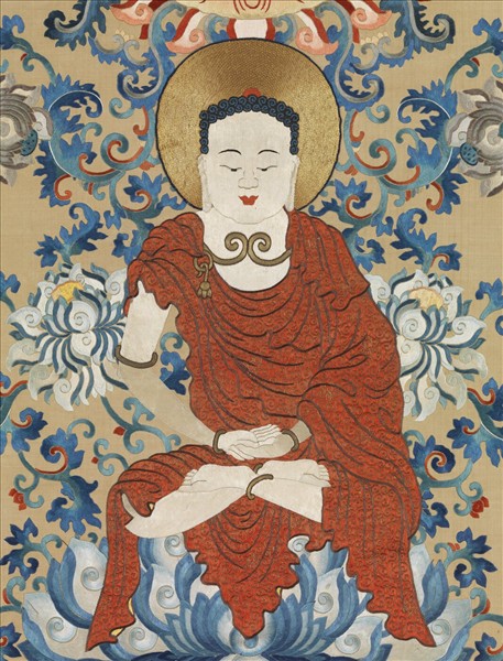 清御製贊繡像無量壽佛　軸