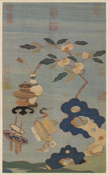 宋緙絲文房清玩　軸