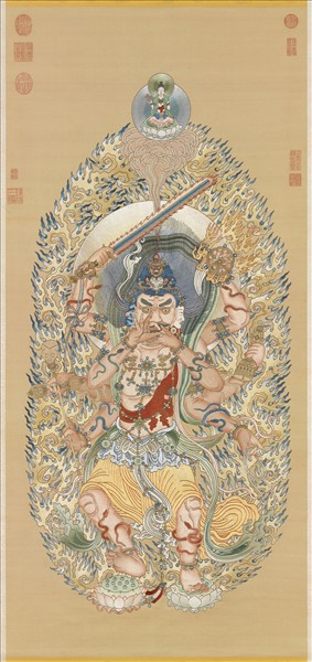 清繡線佛像（一）明王　軸