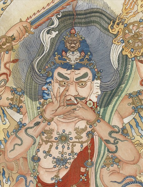 清繡線佛像（一）明王　軸