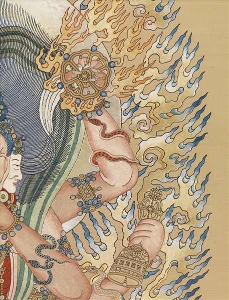 清繡線佛像（一）明王　軸