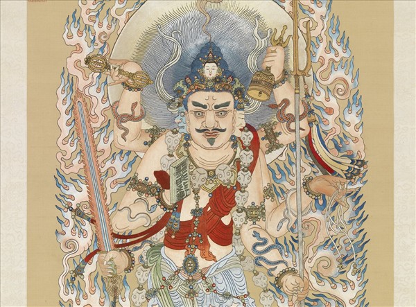 清繡線佛像（二）無能勝明王　軸