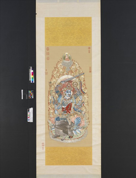 清繡線佛像（六）大威德明王　軸