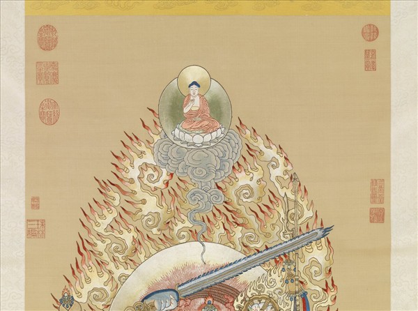 清繡線佛像（六）大威德明王　軸