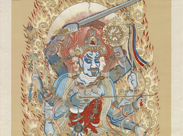 清繡線佛像（六）大威德明王　軸