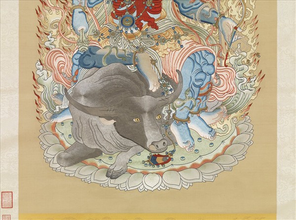 清繡線佛像（六）大威德明王　軸