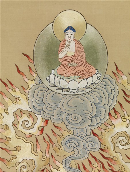 清繡線佛像（六）大威德明王　軸