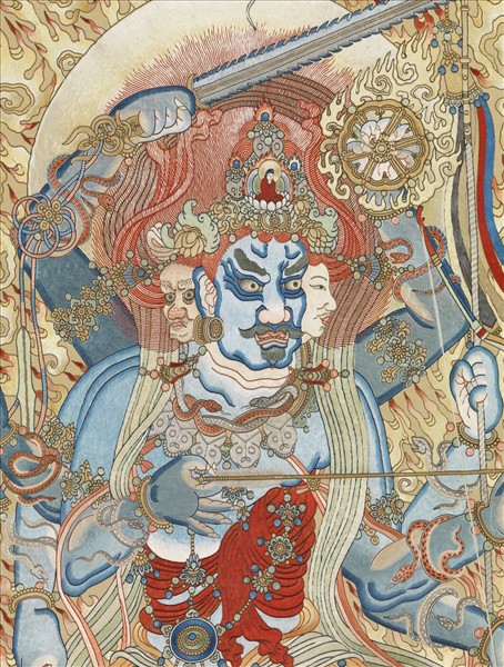 清繡線佛像（六）大威德明王　軸