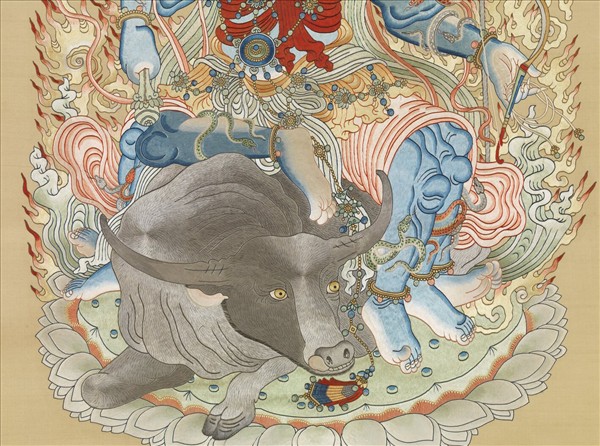 清繡線佛像（六）大威德明王　軸