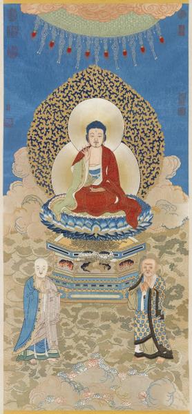 清繡線佛像（七）釋迦牟尼佛　軸