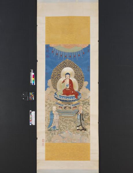 清繡線佛像（七）釋迦牟尼佛　軸