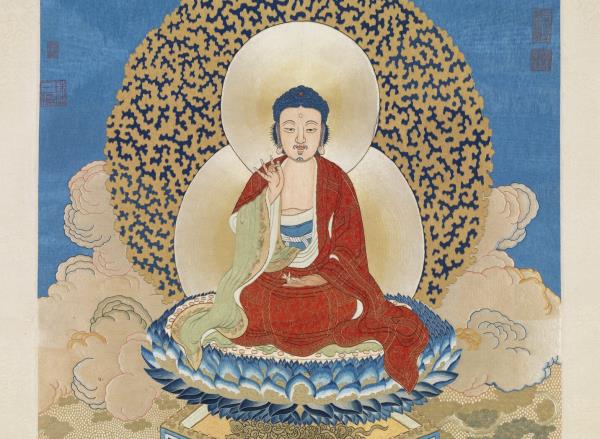 清繡線佛像（七）釋迦牟尼佛　軸