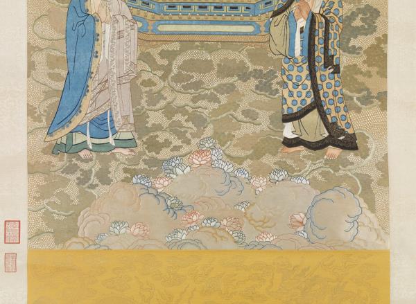 清繡線佛像（七）釋迦牟尼佛　軸