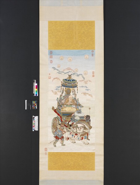 清繡線佛像（九）普賢菩薩　軸