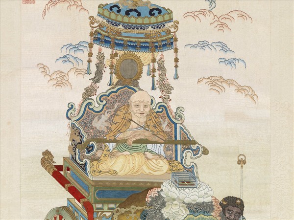 清繡線佛像（九）普賢菩薩　軸