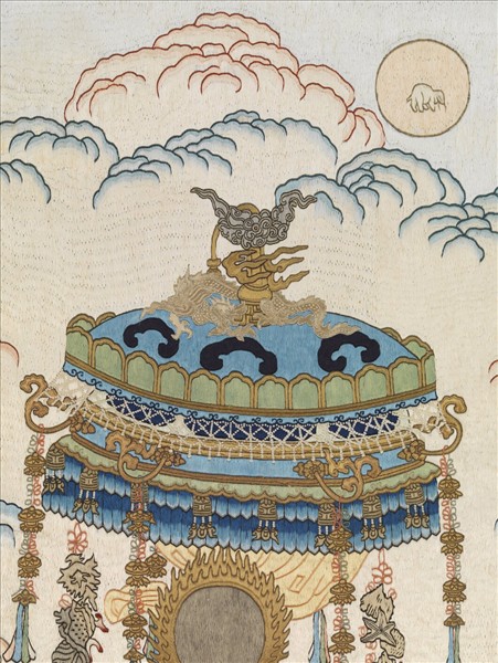 清繡線佛像（九）普賢菩薩　軸