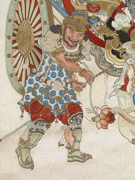 清繡線佛像（九）普賢菩薩　軸