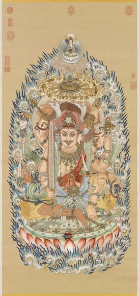 清繡線佛像（十）大輪明王　軸