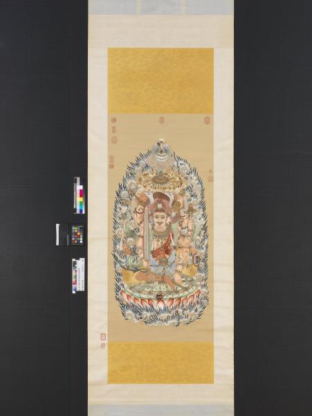 清繡線佛像（十）大輪明王　軸
